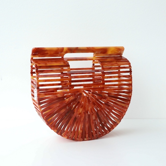 Cult Gaia Handbags - Cult Gaia Agate Acrylic Ark Mini Clutch